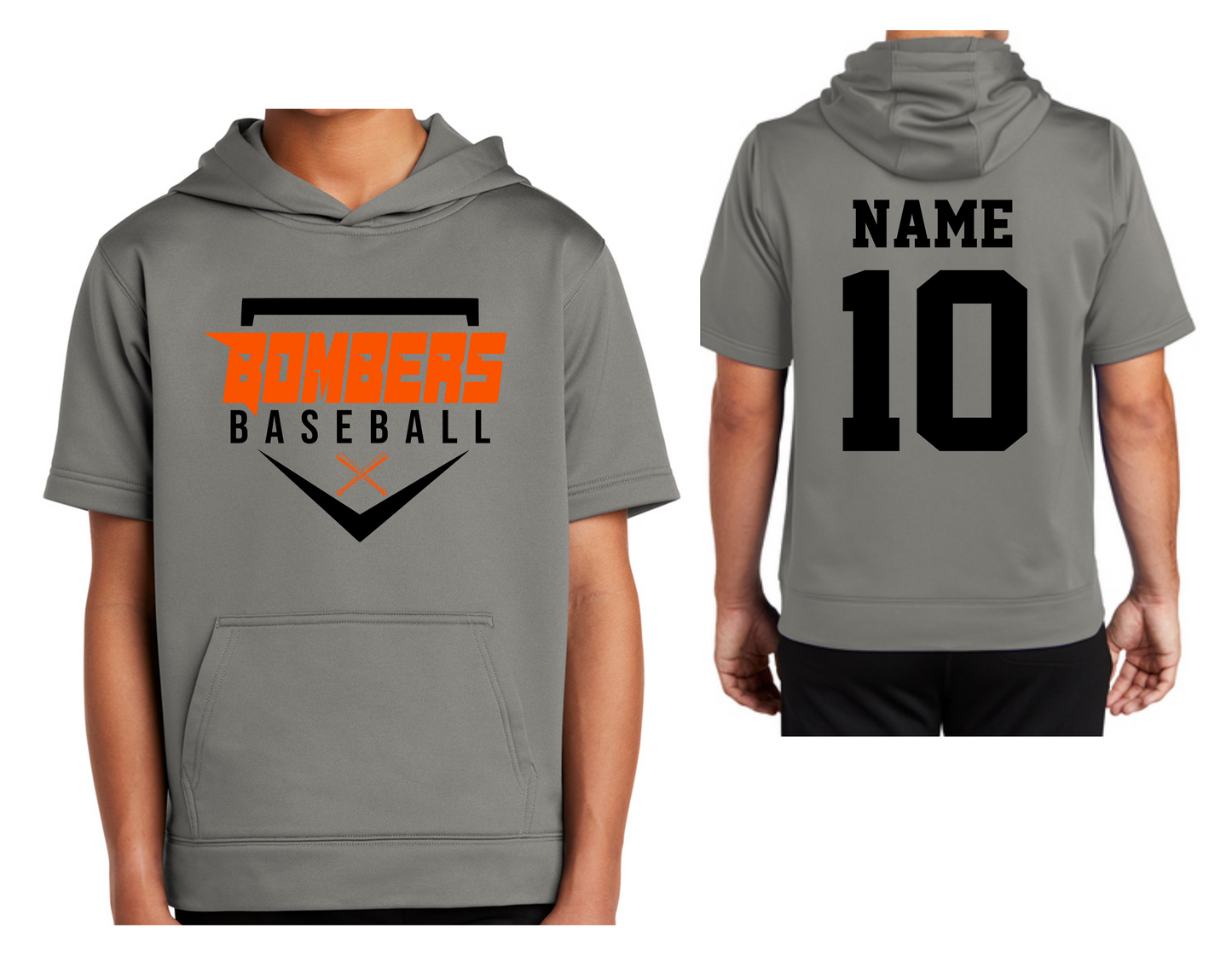 Bombers short sleeve hoodie