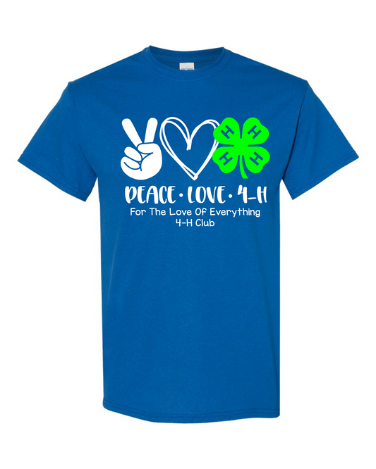 4-h Peace Love TSHIRT